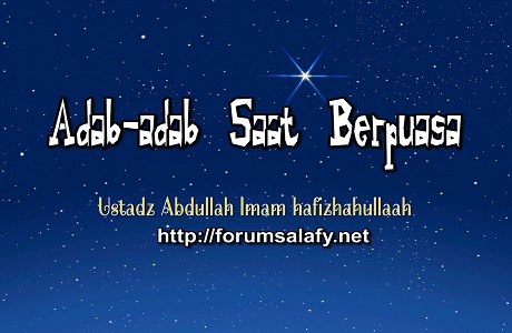 Adab-adab Saat Berpuasa