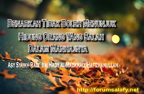 Benarkah Tidak Boleh Menunjuk Hidung Orang Yang Salah Dalam Manhajnya