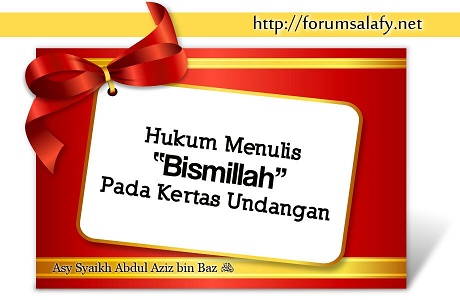 Hukum Menulis Bismillah pada Kartu Undangan