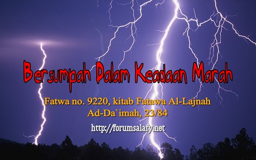 Bersumpah Dalam Keadaan Marah